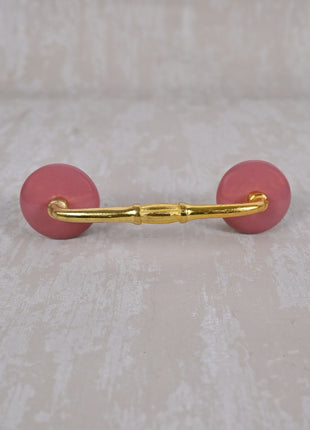 Pink Round Ceramic Cabinet Drawer Pull