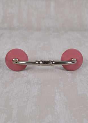 Pink Round Ceramic Cabinet Drawer Pull