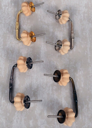 Flower Shaped Design Ceramic Kitchen Cabinet Pull