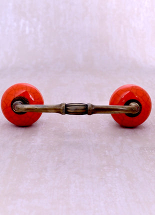Red Color Cracked Ceramic Door Pull