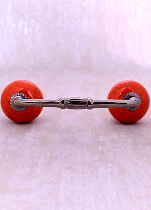 Red Color Cracked Ceramic Door Pull