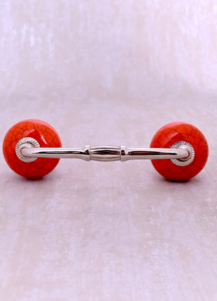 Red Color Cracked Ceramic Door Pull