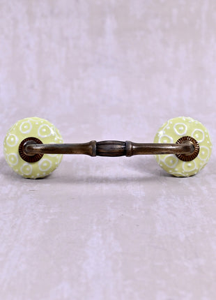 Lime Yellow Ceramic Door Pull