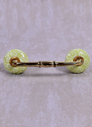 Lime Yellow Ceramic Door Pull