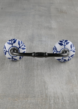 Blue Design Ceramic Knob, Curtain Tie & Pull Bundle
