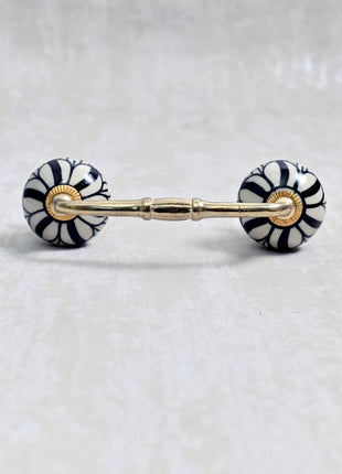 Black Color Design On White Base Cabinet Pull