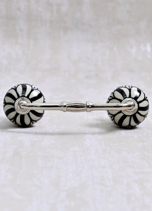 Black Color Design On White Base Cabinet Pull