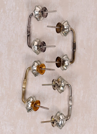 Well Designed Silver Metallic Kitchen Glass Cabinet Pull