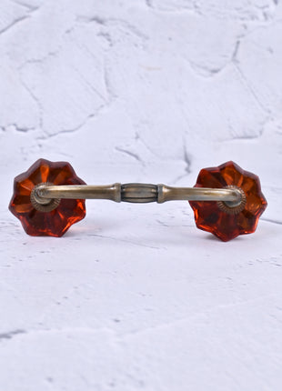 Crystal Orange Ceramic Cabinet Wardrobe Pull