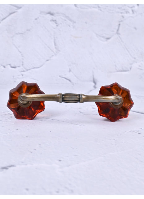 Crystal Orange Ceramic Cabinet Wardrobe Pull
