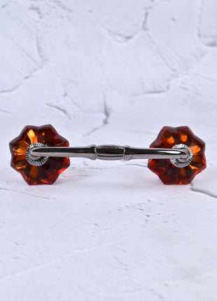 Crystal Orange Ceramic Cabinet Wardrobe Pull
