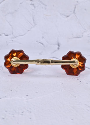 Crystal Orange Ceramic Cabinet Wardrobe Pull