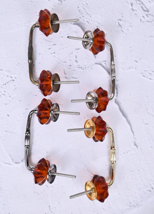 Crystal Orange Ceramic Cabinet Wardrobe Pull