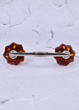 Crystal Orange Ceramic Cabinet Wardrobe Pull