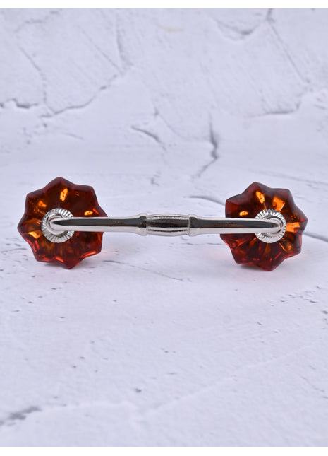 Crystal Orange Ceramic Cabinet Wardrobe Pull