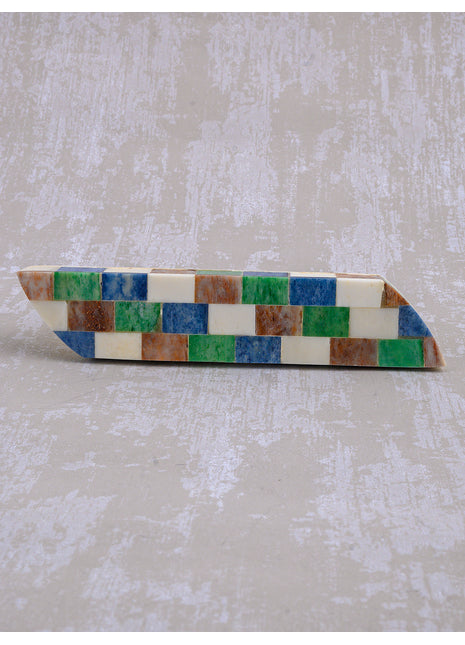 Natural Handmade Horn Bone Drawer Pull-Green, Blue ,Brown and White