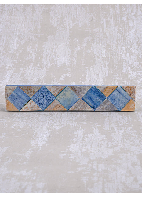 Natural Handmade Horn Bone Drawer Pull-Brown Blue