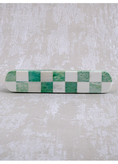 Natural Handmade Horn Bone Drawer Pull-Green White