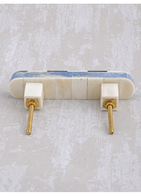 Natural Handmade Horn Bone Drawer Pull-Black White