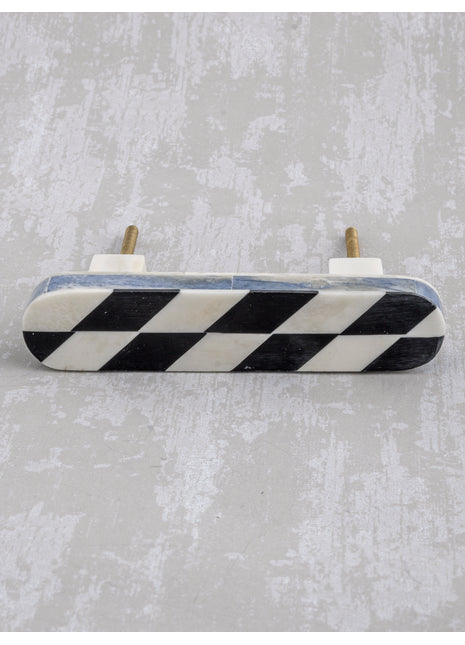 Natural Handmade Horn Bone Drawer Pull-Black White