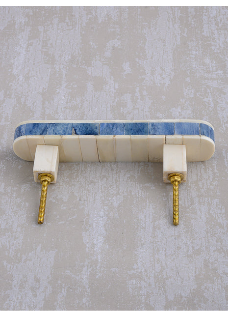 Natural Handmade Horn Bone Drawer Pull-Green Black