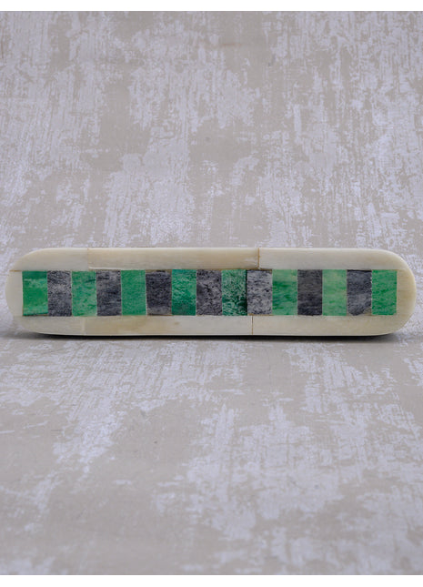 Natural Handmade Horn Bone Drawer Pull-Green Black