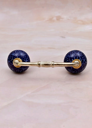 Blue Ceramic Knob Door Pull
