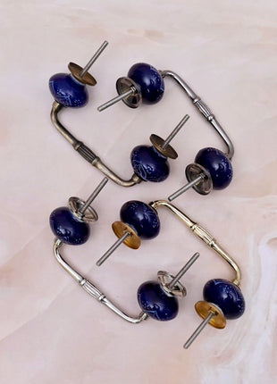 Blue Ceramic Knob Door Pull