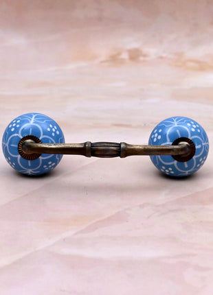 Turquoise Ceramic Knob Door Pull