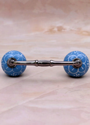 Turquoise Ceramic Knob Door Pull
