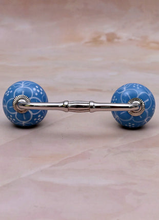 Turquoise Ceramic Knob Door Pull