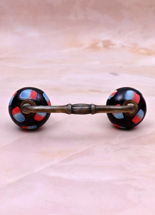 Black Base Ceramic Knob Door Pull