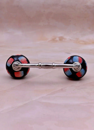 Black Base Ceramic Knob Door Pull