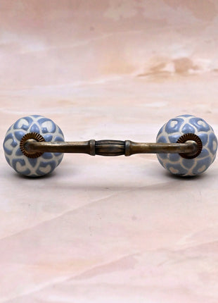 Light Blue Ceramic Knob Door Pull