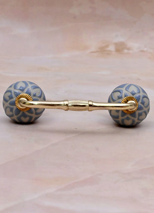 Light Blue Ceramic Knob Door Pull