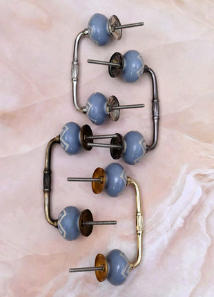 Light Blue Ceramic Knob Door Pull