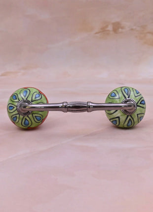 Green,Turquoise or Red Ceramic Knob Door Pull