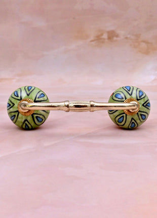Green,Turquoise or Red Ceramic Knob Door Pull