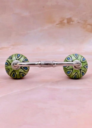 Green,Turquoise or Red Ceramic Knob Door Pull