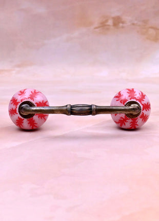 Red Design Ceramic Knob Door Pull