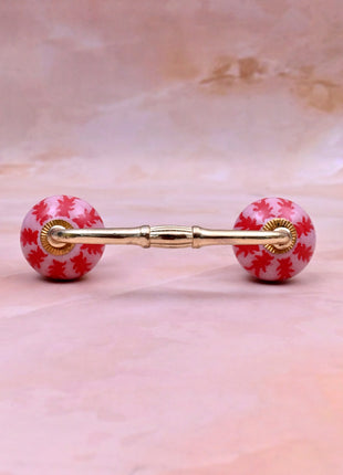 Red Design Ceramic Knob Door Pull
