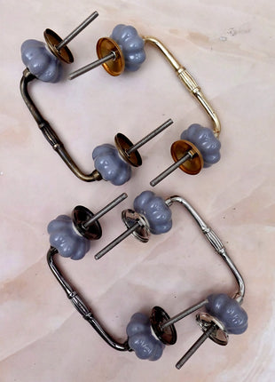 Gray Ceramic Knob Door Pull
