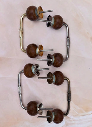 Brown Ceramic Knob Door Pull
