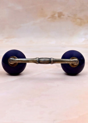 Dark Blue Ceramic Knob Door Pull