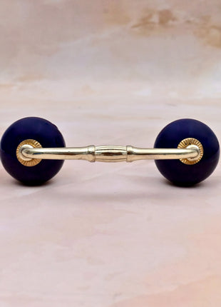 Dark Blue Ceramic Knob Door Pull