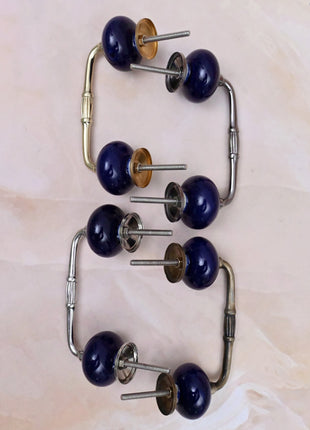 Dark Blue Ceramic Knob Door Pull