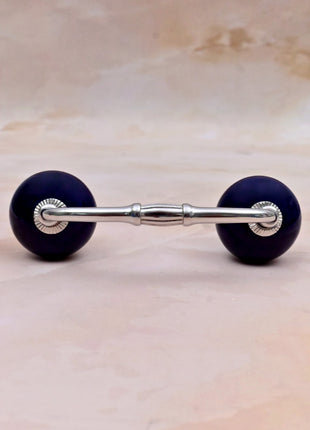 Dark Blue Ceramic Knob Door Pull