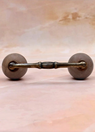 Dark Brown Rustic Ceramic Cabinet Knob Door Pull