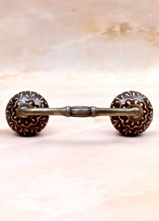 Brown Base Ceramic Knob Door Pull