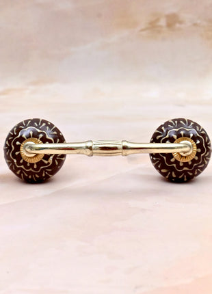 Brown Base Ceramic Knob Door Pull